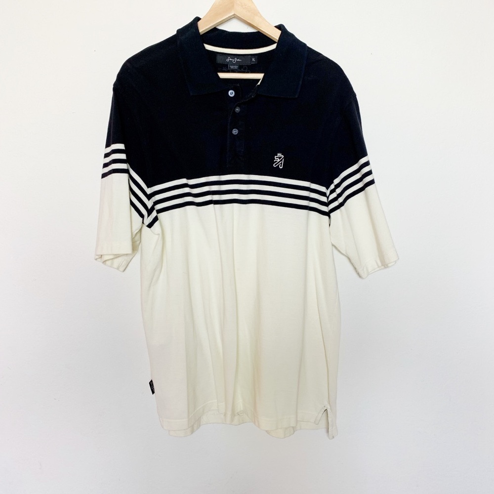 Men’s XL Sean Jean Polo - Black and White - Picture 2 of 4